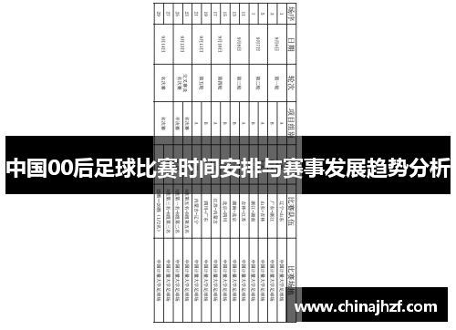中国00后足球比赛时间安排与赛事发展趋势分析